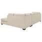 Ashley Falkirk 2-Piece Right Facing Sectional with Chaise in Parchment, , large