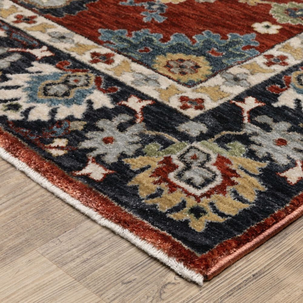 Oriental Weavers Eliana ELI12 Red and Blue 2&#39;3&quot; x 7&#39;6&quot; Runner, , large