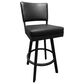 Delaware Dining Malibu 26" Swivel Barstool in Matte Black/Black, , large