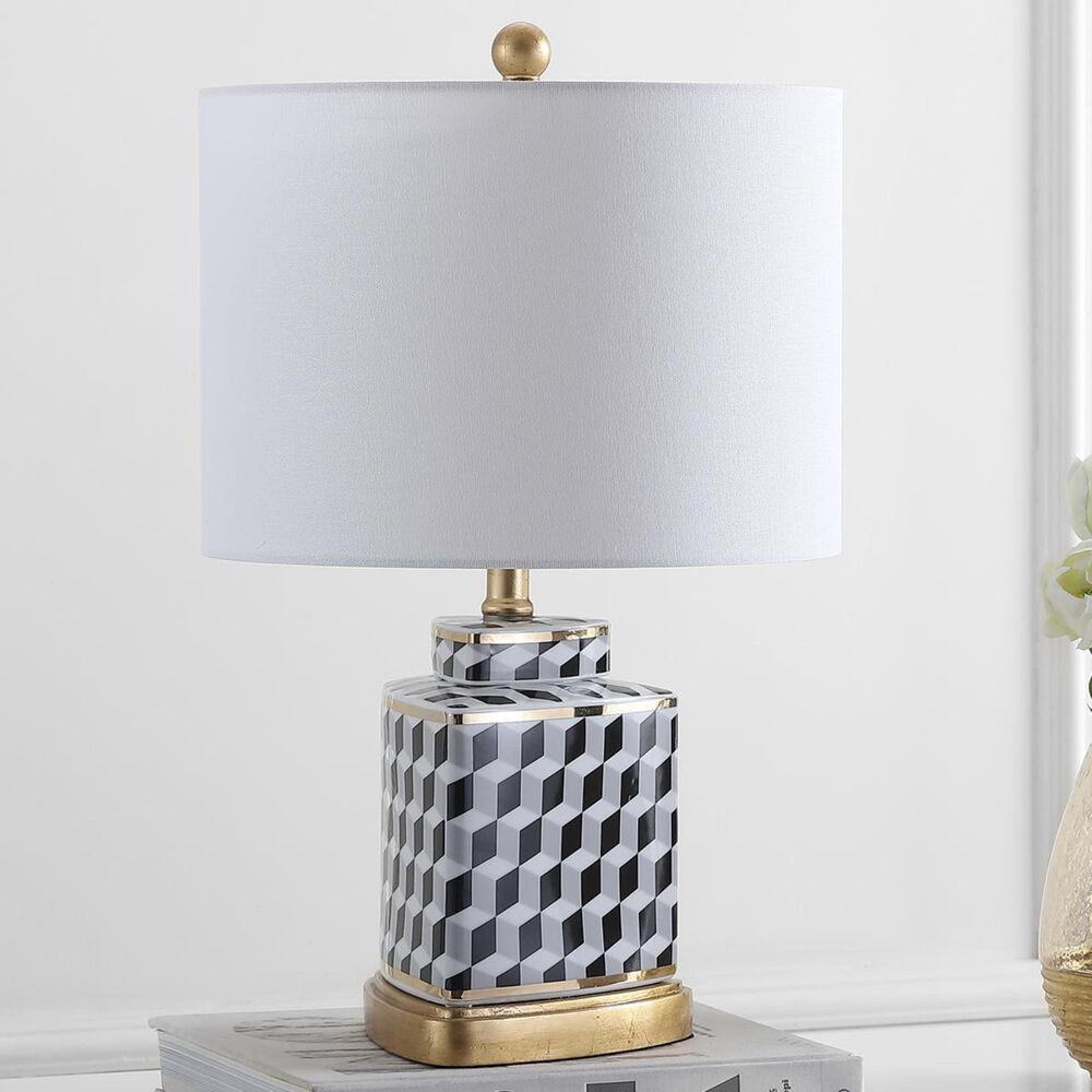 Safavieh Alisha Table Lamp in Black/White, , large