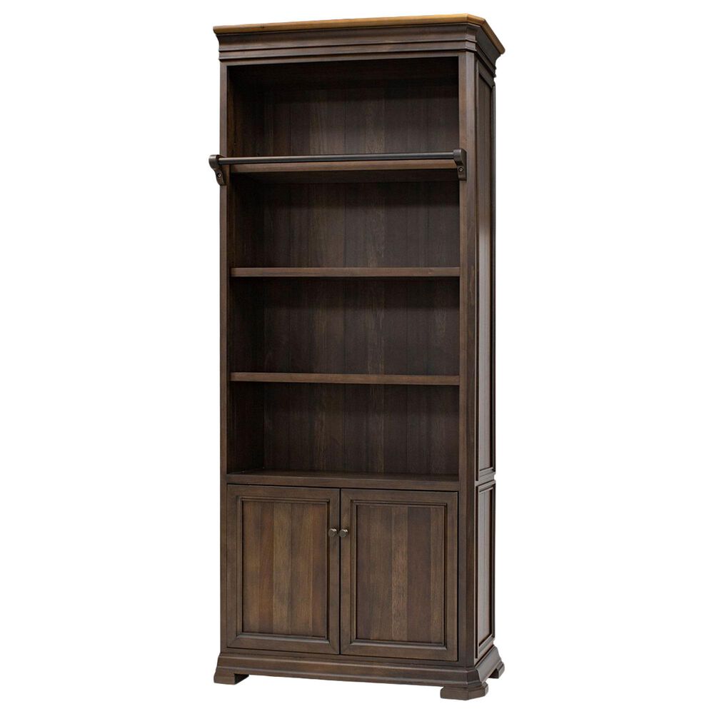Wycliff Bay Sonoma Right Side Executive Bookcase in Dark Roast, , large
