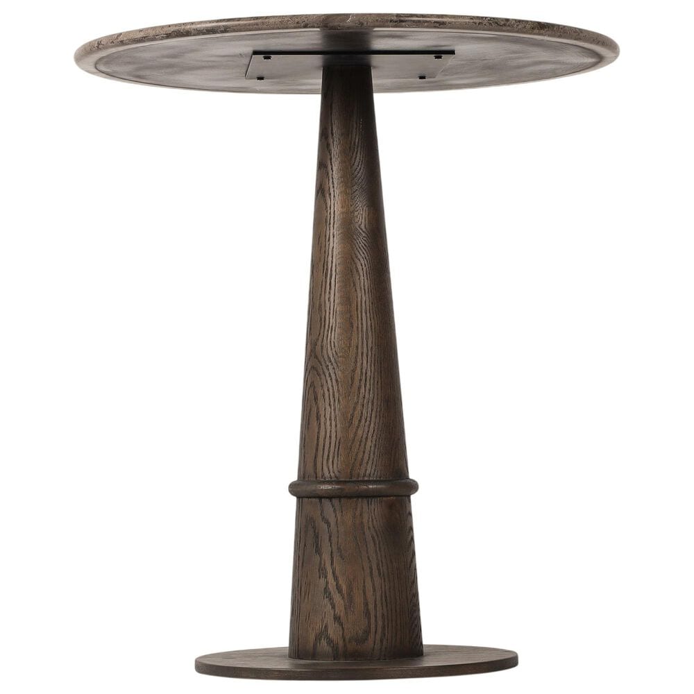 Four Hands Goetz Bar Counter Table in Brown Ash and Warm Grey Marble, , large