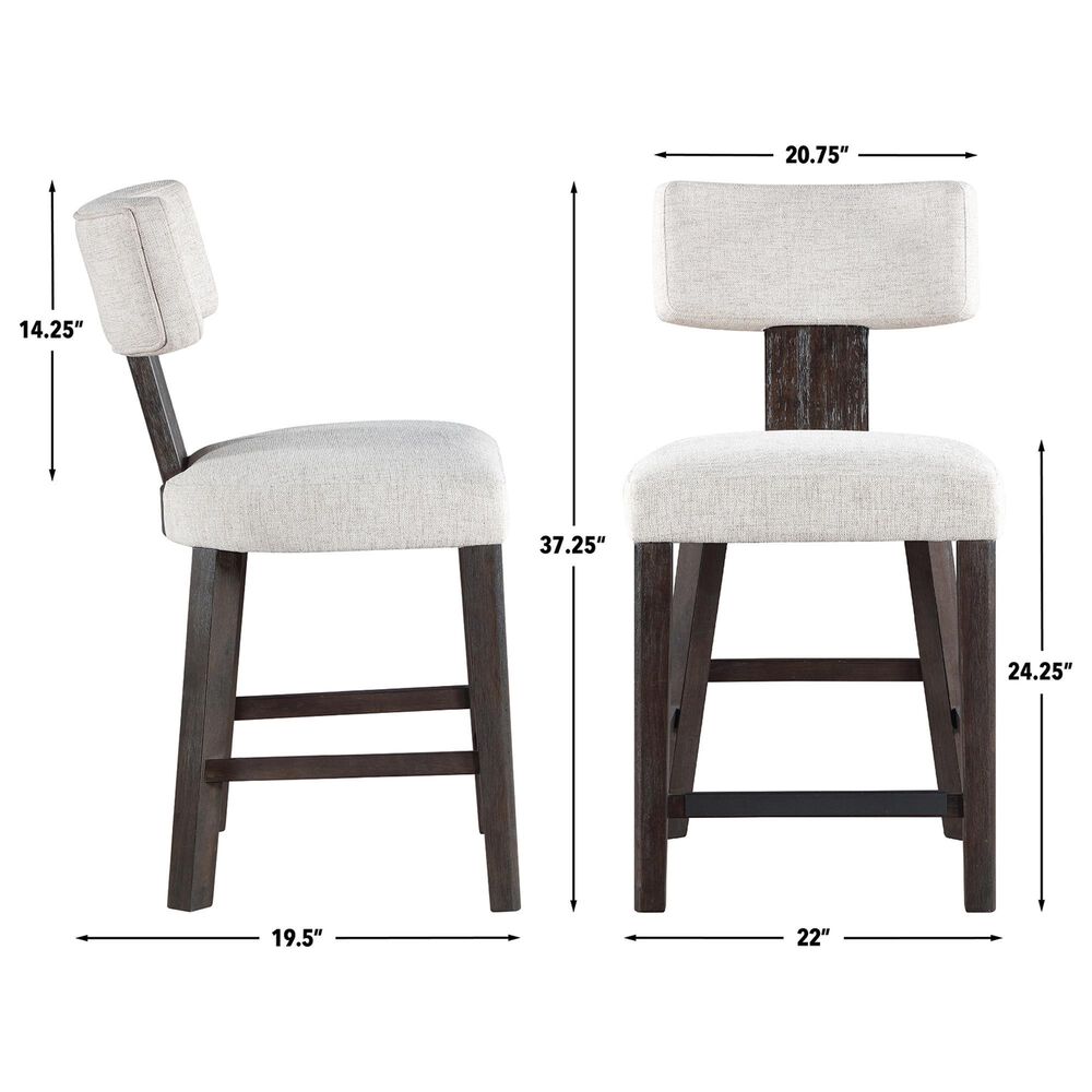 Steve Silver Oakley Counter Stool in Charcoal Brown, , large