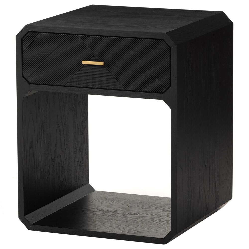 Four Hands Caspian Nightstand in Black Ash, , large