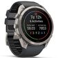Garmin fenix 9 Pro inReach Smartwatch 51mm Titanium with Graphite and Black Silicone Band, , large