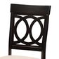 Baxton Studio Lucie Side Chair with Sand Cushion in Espresso Brown (Set of 4), , large