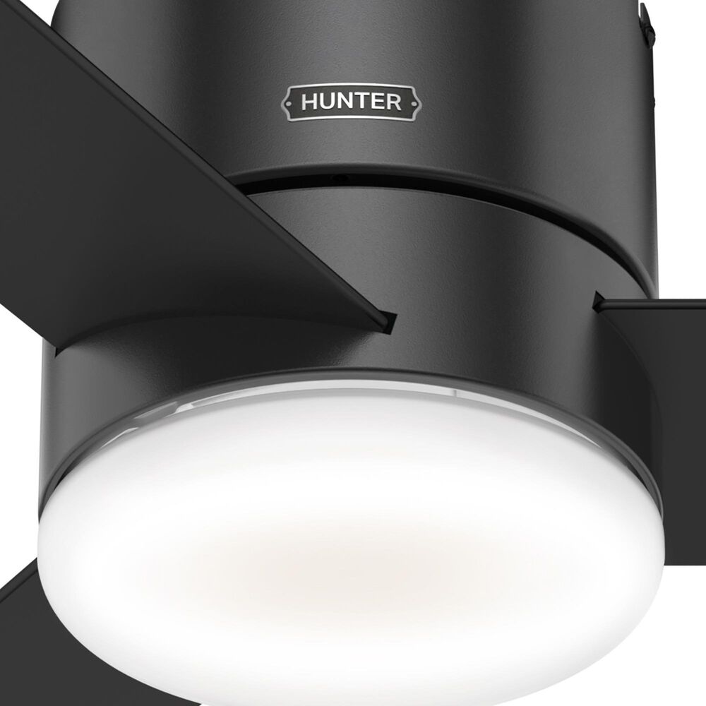 Hunter Minimus Low Profile 44&quot; Ceiling Fan with LED Light in Matte Black, , large