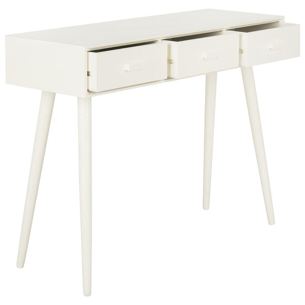 Safavieh Albus 3-Drawer Console Table in Distressed White, , large