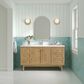James Martin Vanities Laurent 60" Single Bathroom Vanity in Light Natural Oak with Single Hole 3 cm White Zeus Quartz Top and Rectangular Sink, , large