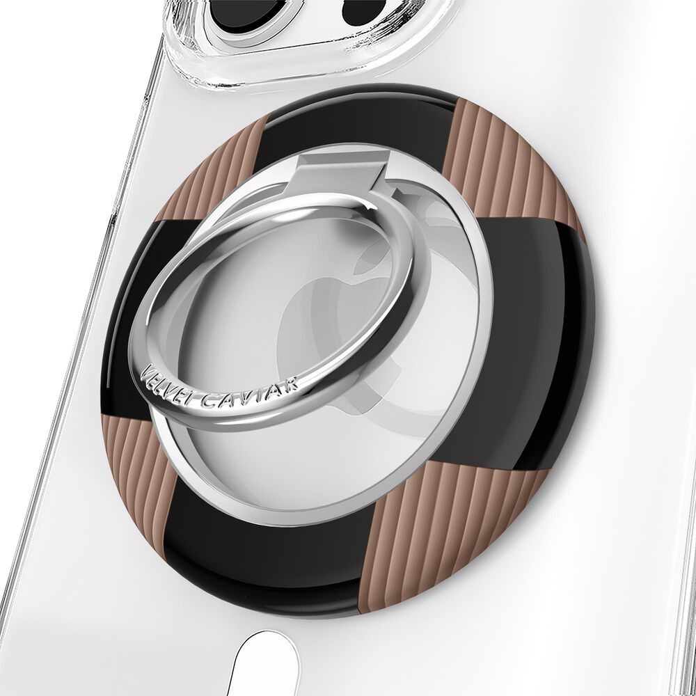 Velvet Caviar MagSafe Phone Grip Ring in Mocha Vibe Checkered, , large
