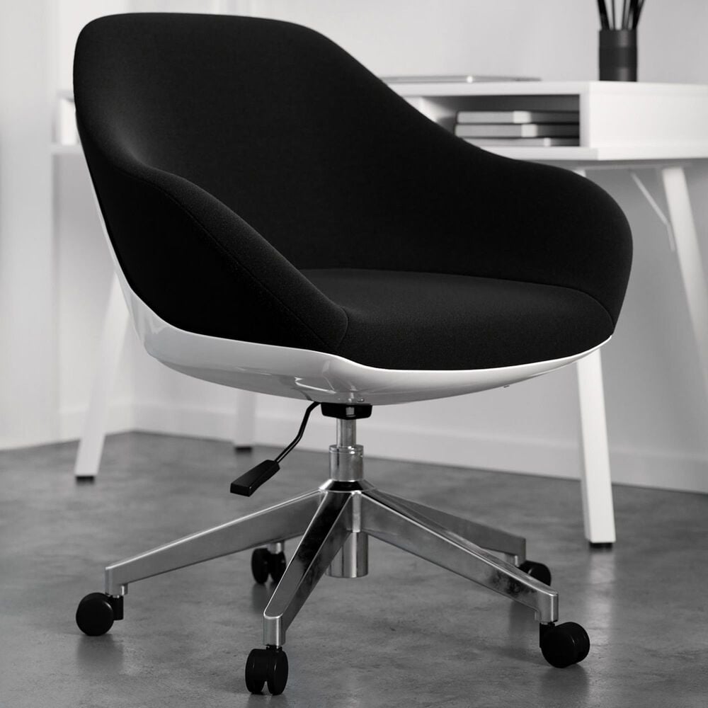 Rta Products Llc Low-Back Upholstered Task Chair in Black, , large