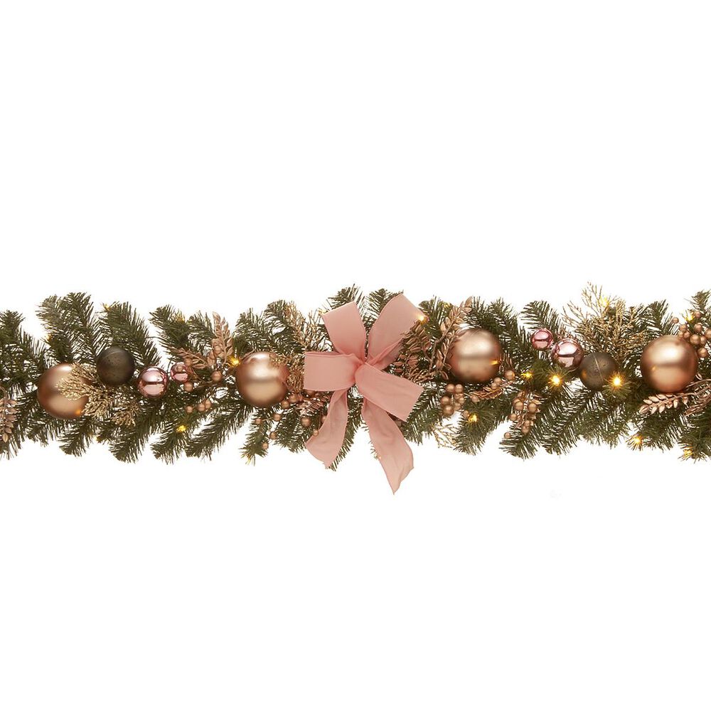 National Tree 72" Decorated Pine Garland with Battery Operated LED Lights, , large