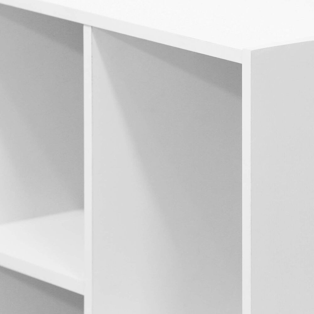 HOMLUX 7-Cube Reversible Open Shelf Storage Bookshelf in White, , large