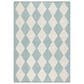 Nourison Positano Geometric Aqua 4" x 6" Indoor/Outdoor Area Rug, , large