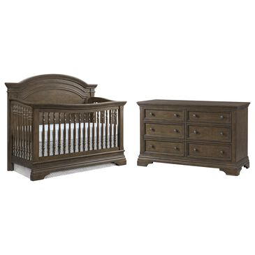 Eastern Shore Olivia 2 Piece Nursery Set in Rosewood, , large