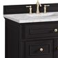 James Martin Vanities Lorelai 36" Single Vanity in Black Onyx with 3 cm Carrara White Marble Top, , large