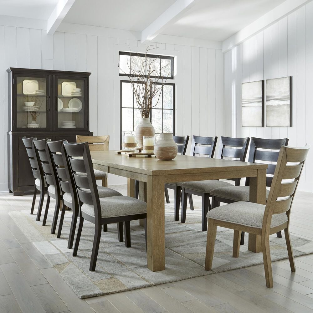 Millenium Galliden Dining Table and 10 Chairs in Light Brown and Black, , large