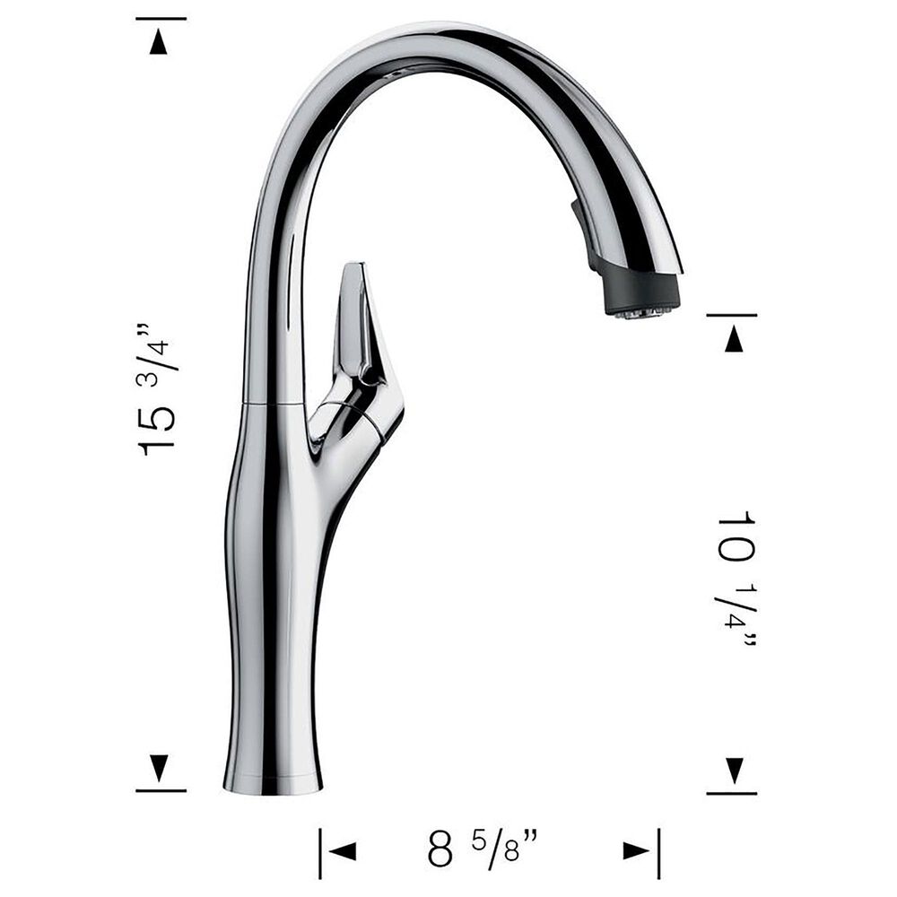 Blanco Artona Pull-Down Faucet in PVD Steel and Soft White, , large