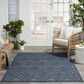 Nourison Versatile 5" x 7" Navy Blue Indoor/Outdoor Area Rug, , large