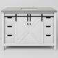 Lexora Home Marsyas 48" Single Bathroom Vanity in White with Grey Quartz Top and Rectangular Sink, , large