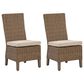 Ashley Laguna Heights Patio Side Chair with Cushion in Beige (Set of 2), , large