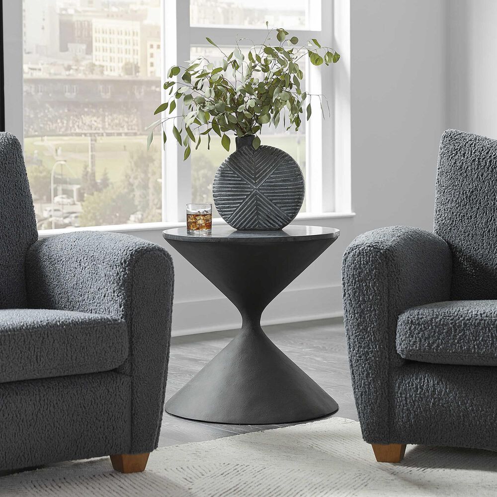 Uttermost Time&#39;s Up Side Table in Matte Black, , large