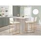 Lumisource Fuji High Back Counter Stool with White Velvet Cushion in Gold (Set of 2), , large