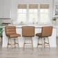 Armen Living Elias 26" Swivel Counter Height Stool in Washed Wood, , large