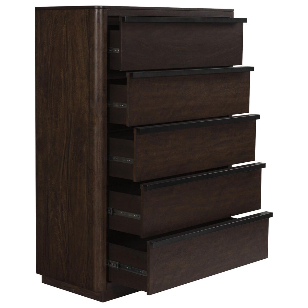 Millenium Dilenno 5-Piece King Canopy Bedroom Set in Dark Brown, , large