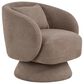 LumiSource Zara Swivel Accent Chair with Pillow in Taupe, , large