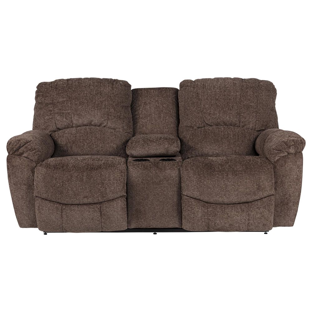 La-Z-Boy Manual Reclining Loveseat with Console in Mocha, , large
