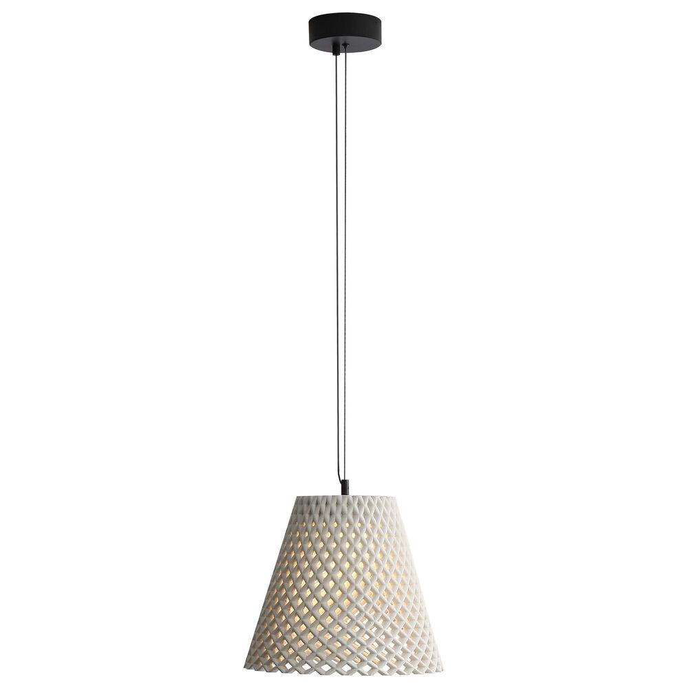 Golden Lighting Clarus 14" 1-Light LED Pendant in White Sandstone, , large