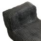 HOMLUX 2-Piece Bean Bag Chair and Ottoman in Gray, , large