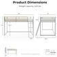 Furniture of America Haven Twin Loft Bed in Gray and Gold, , large
