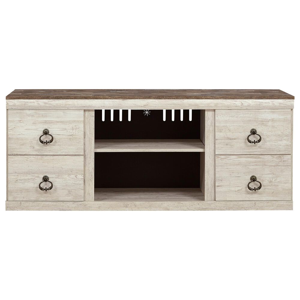 Ashley Willowton 60&quot; TV Stand in Whitewash, , large