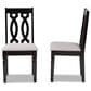 Baxton Studio Cherese Side Chair with Grey Cushion in Dark Brown (Set of 2), , large