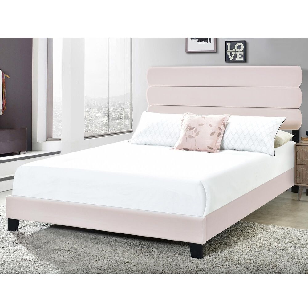 Accentric Approach Queen Slat Bed in Pink, , large