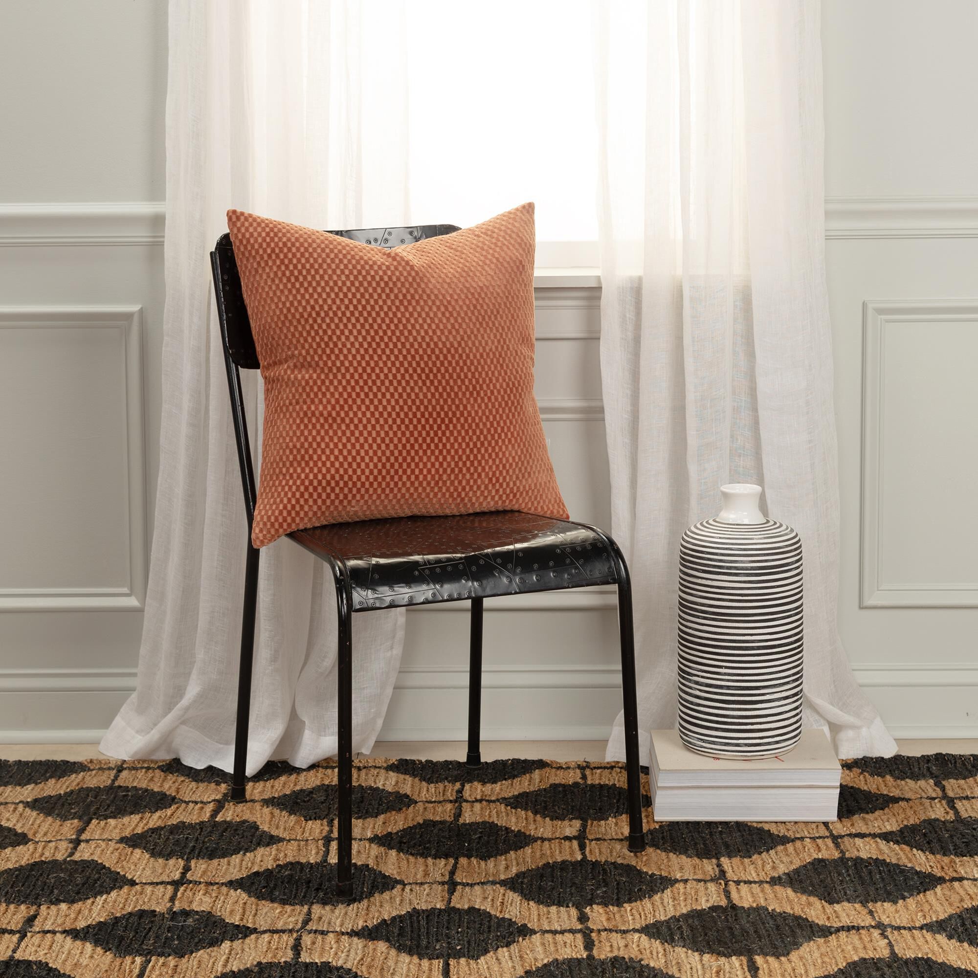 Rizzy home geometric throw pillow top