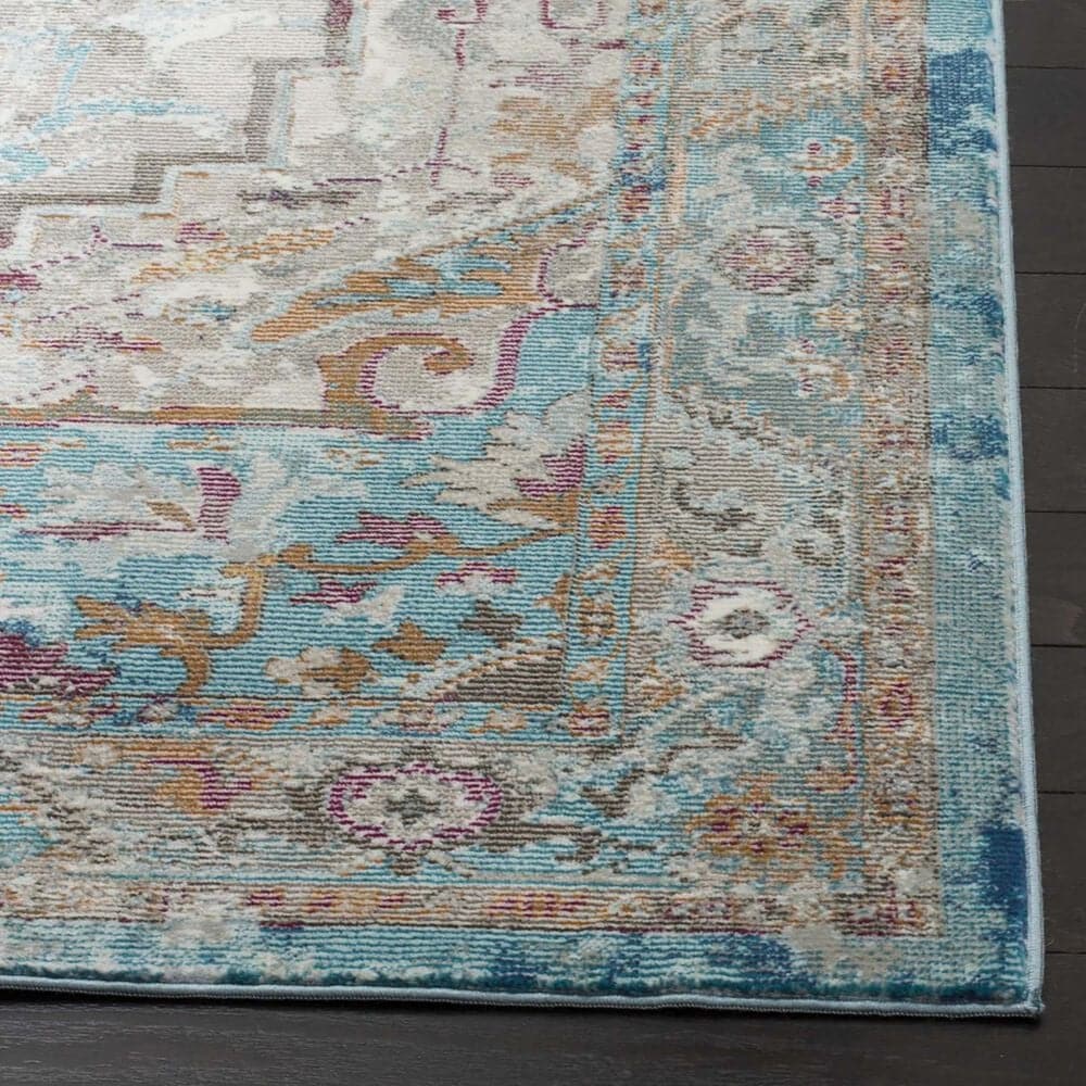 Safavieh Aria ARA119E 3&#39; x 5&#39; Beige and Blue Area Rug, , large