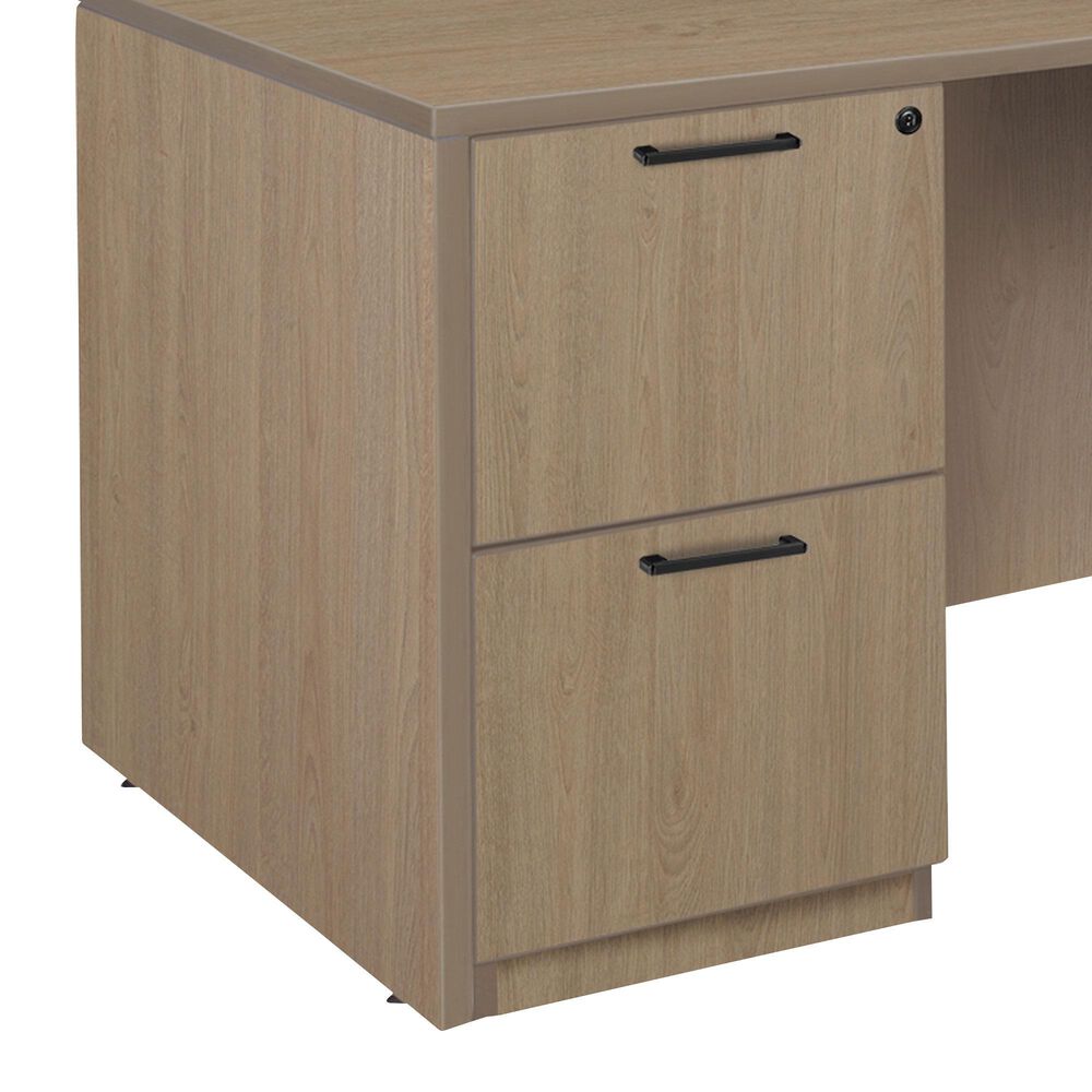 Regency Global Sourcing Legacy 71" L-Shaped Desk with Double Full Pedestal Drawer Unit in Noble Oak, , large