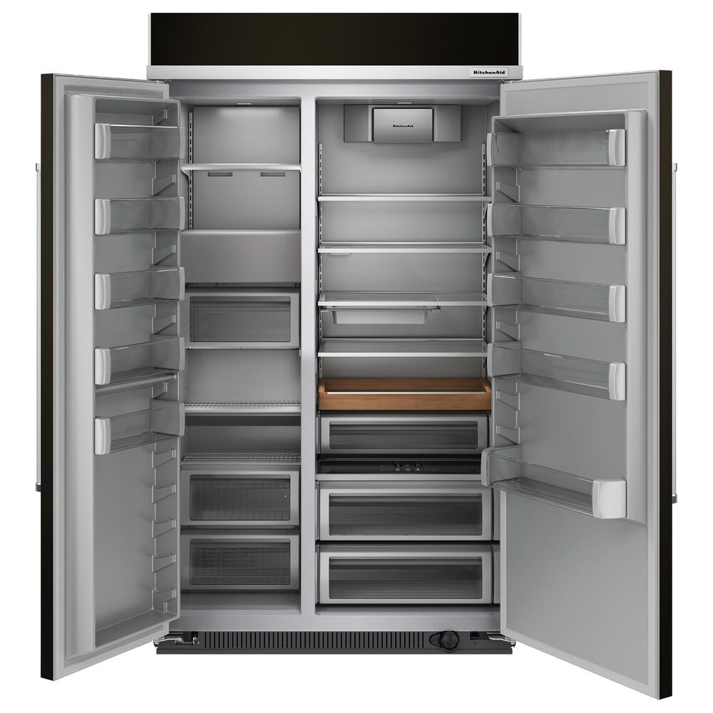 KitchenAid 30 Cu. Ft. Side By Side Built-In Refrigerator in Black Stainless Steel and PrintShield, , large