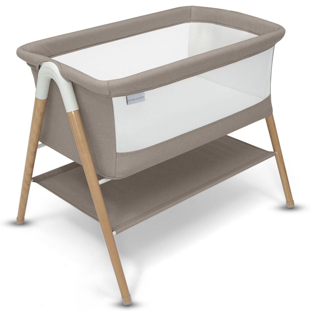 Delta Children Bondi Beechwood Bed Bassinet in Tan Melange, , large