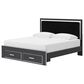 Ashley Zuraleus King Upholstered Panel Storage Bed with Two Nightstands in Matte Black, , large