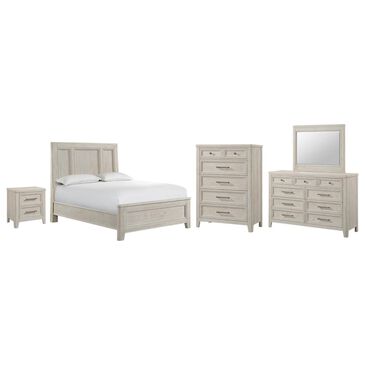 Hawthorne Furniture Carlson 5-Piece Queen Panel Bedroom Set in Washed Linen, , large