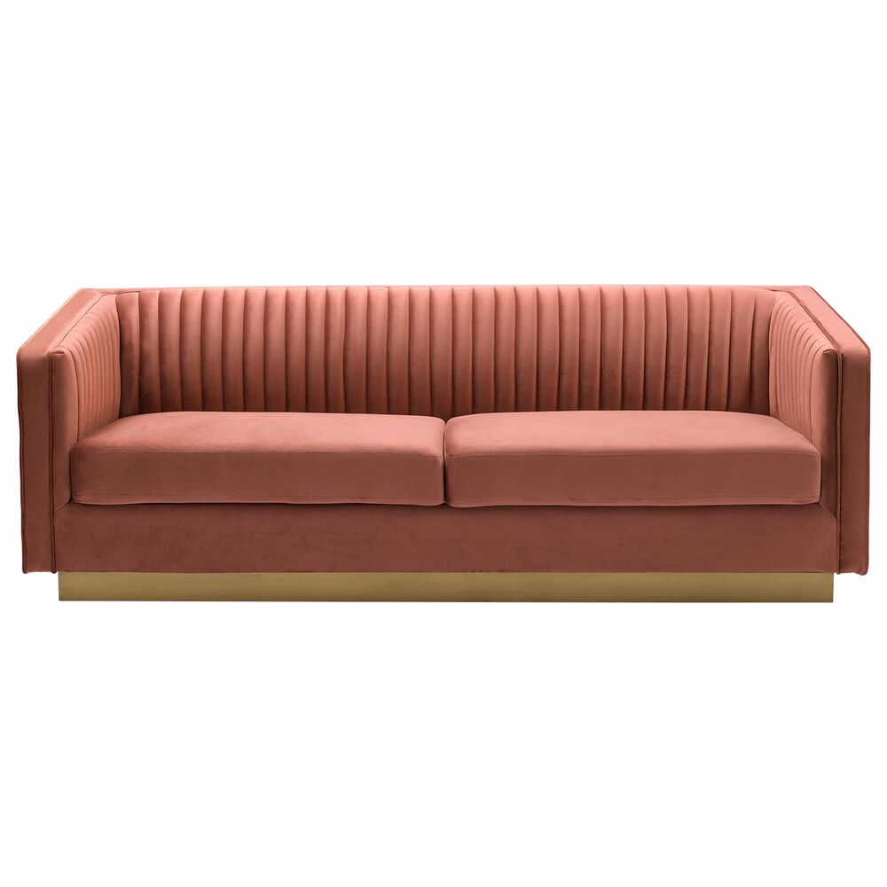 Blue River Miranda Sofa in Blush Velvet, , large