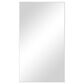 Maple and Jade 32" x 18" Rectangular Wood Wall Mirror with Thin Minimalistic Frame in Matte White, , large