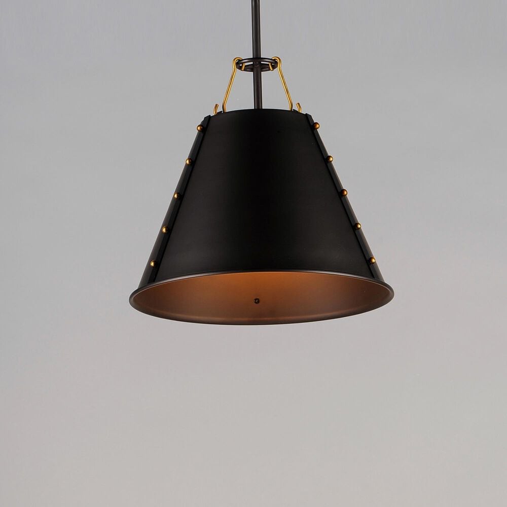 Maxim Lighting Trestle 1-Light Pendant in Oil Rubbed Bronze and Antique Brass, , large