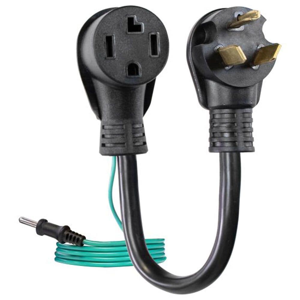 Petra Industries Inc 3-Prong to 4-Prong Dryer Cord Adapter in Black, , large