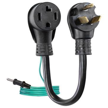 Petra Industries Inc 3-Prong to 4-Prong Dryer Cord Adapter in Black, , large