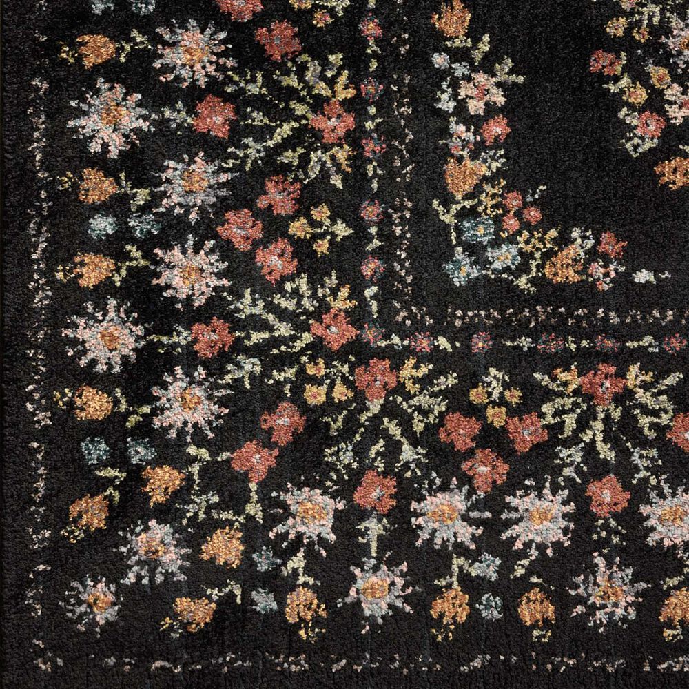Rifle Paper Co Laurel Eleanor 5&#39;3&quot; x 7&#39;8&quot; Black Area Rug, , large